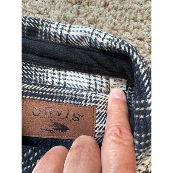 NWT - ORVIS - Heavy Flannel button up shirt/Jacket; Size Medium, 100% Cotton - Picture 6 of 16